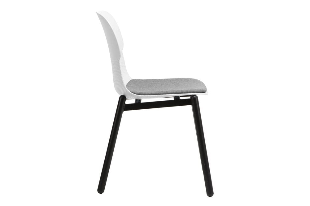Sammy Plastic Chair - 4 Leg-grey with pad  