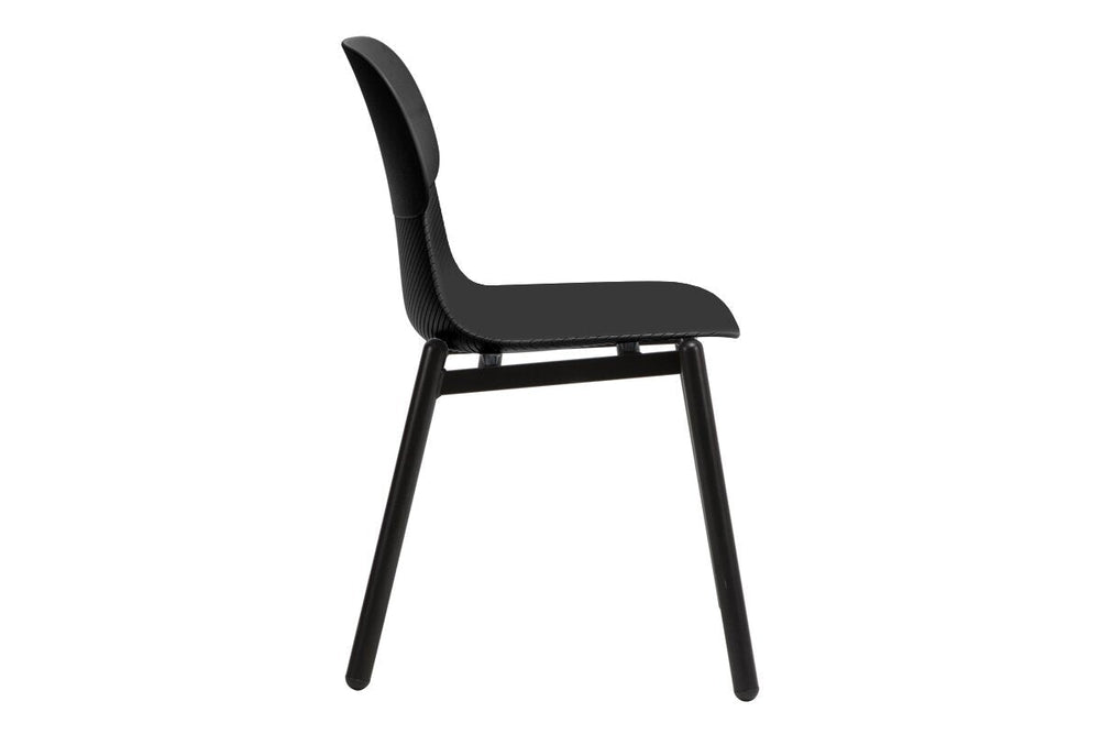Sammy Plastic Chair - 4 Leg-grey with pad  