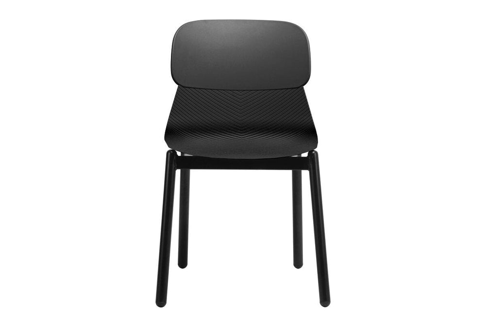 Sammy Plastic Chair - 4 Leg-grey with pad  