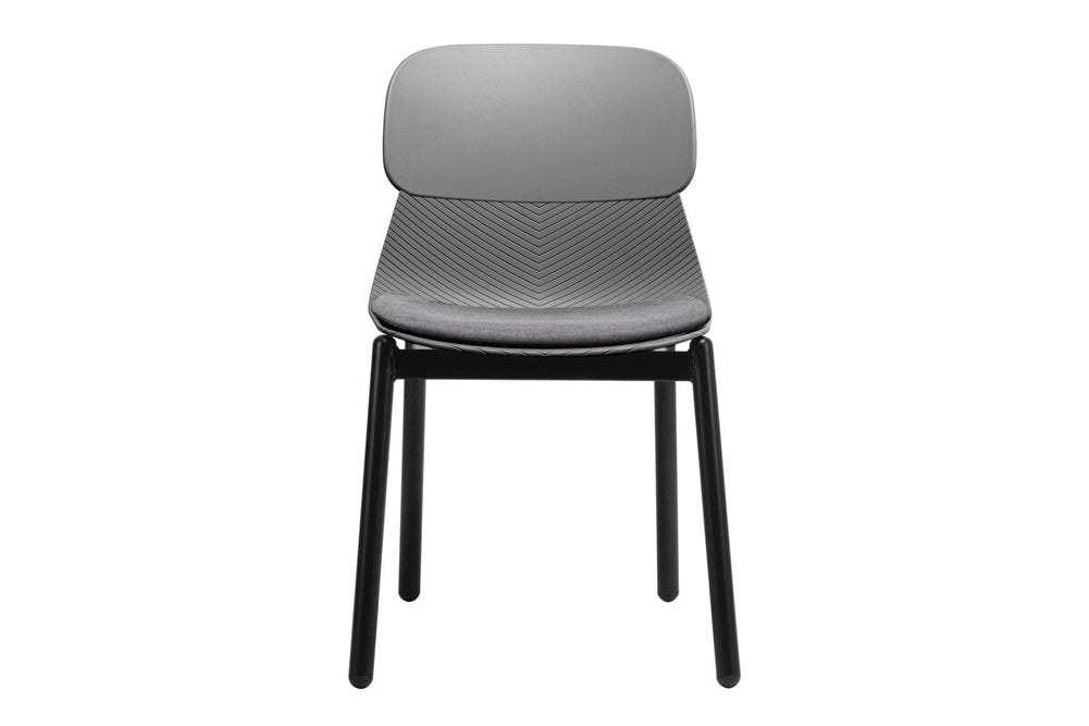 Sammy Plastic Chair - 4 Leg-grey with pad  