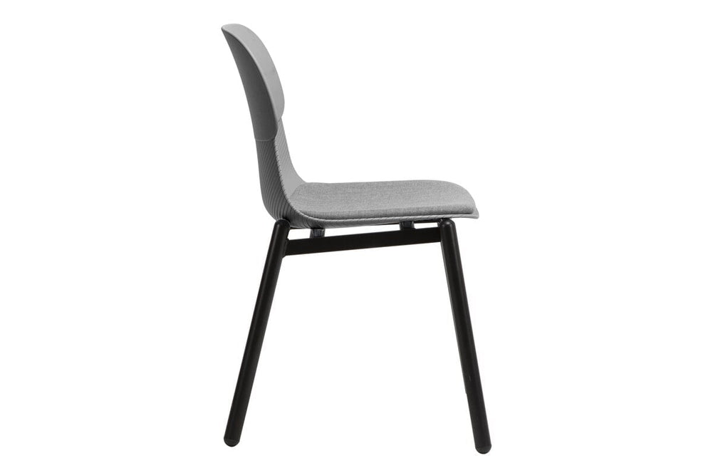 Sammy Plastic Chair - 4 Leg-grey with pad  