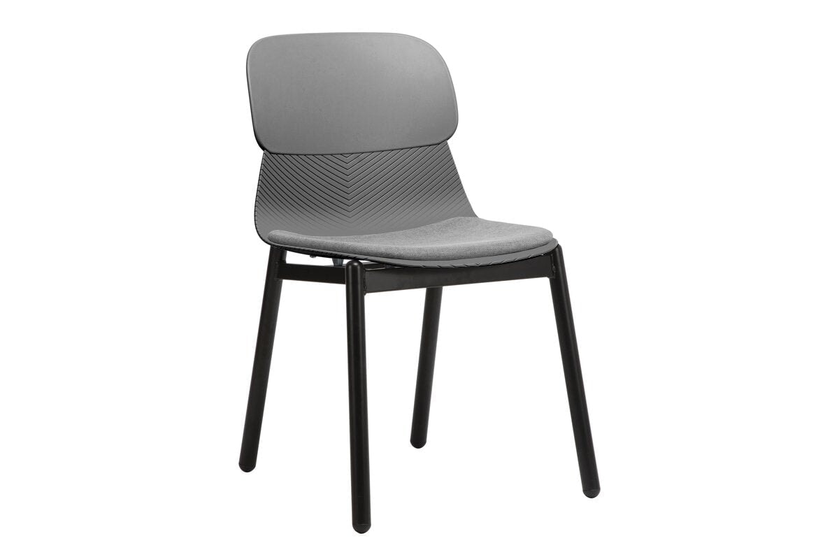 Sammy Plastic Chair - 4 Leg Jasonl grey with pad 