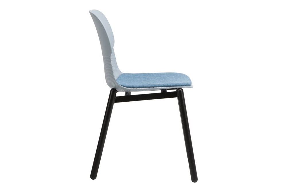 Sammy Plastic Chair - 4 Leg-grey with pad  