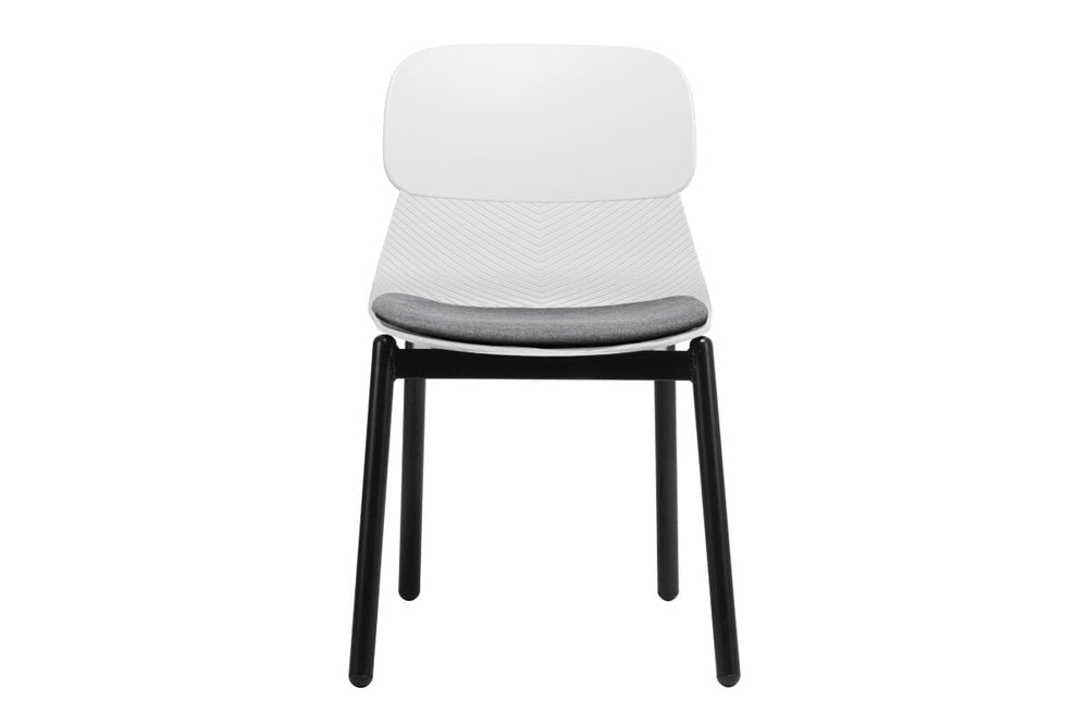 Sammy Plastic Chair - 4 Leg-grey with pad  
