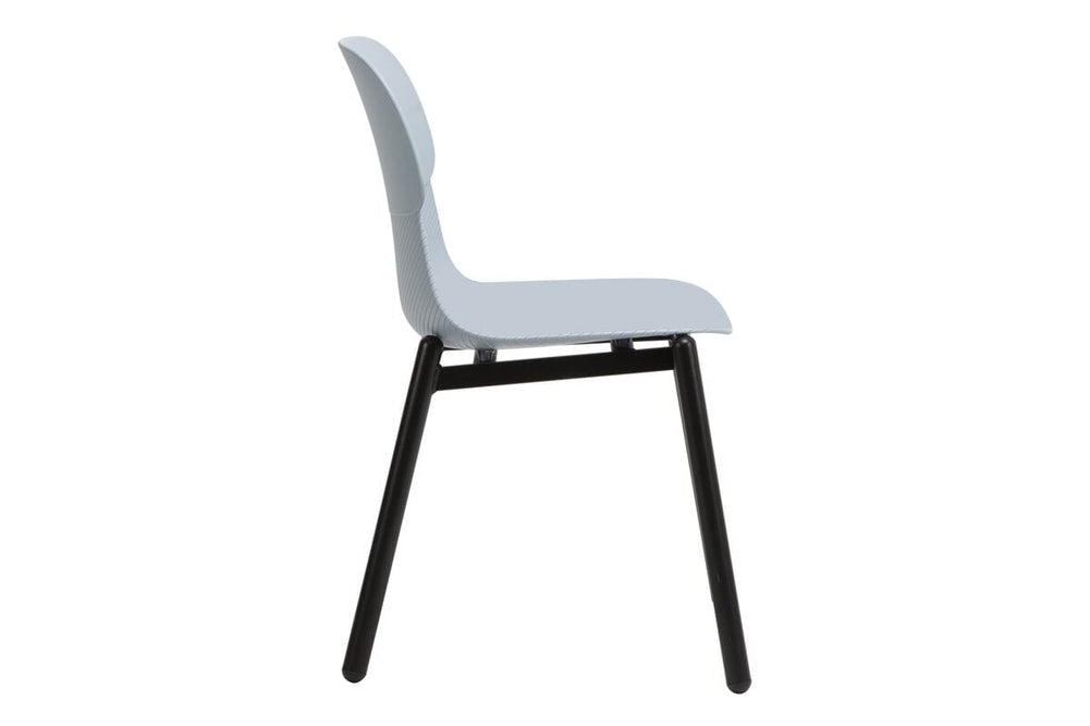 Sammy Plastic Chair - 4 Leg-grey with pad  