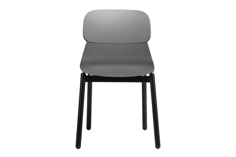 Sammy Plastic Chair - 4 Leg-grey with pad  