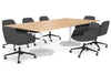 Sapphire Disc Base Boardroom Rectangle Table [2400L x 1200W] - Thumbnail 8 
