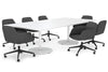 Sapphire Disc Base Boardroom Rectangle Table [2400L x 1200W] - Thumbnail 7 
