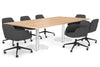 Sapphire Disc Base Boardroom Rectangle Table [2400L x 1200W] - Thumbnail 15 