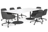 Sapphire Disc Base Boardroom Rectangle Table [2400L x 1200W] - Thumbnail 1 