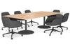 Sapphire Disc Base Boardroom Rectangle Table [2400L x 1200W] - Thumbnail 2 