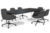 Sapphire Disc Base Boardroom Rectangle Table [2400L x 1200W] - Thumbnail 9 