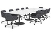 Sapphire Disc Base Boardroom Rectangle Table [3600L x 1200W] - Thumbnail 1 