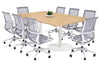 Sapphire Disc Base Boardroom Rectangle Table - Rounded Corners [1800L x 1100W with Rounded Corners] - Thumbnail 6 