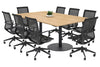 Sapphire Disc Base Boardroom Rectangle Table - Rounded Corners [1800L x 1100W with Rounded Corners] - Thumbnail 7 