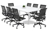 Sapphire Disc Base Boardroom Rectangle Table - Rounded Corners [1800L x 1100W with Rounded Corners] - Thumbnail 4 