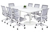 Sapphire Disc Base Boardroom Rectangle Table - Rounded Corners [1800L x 1100W with Rounded Corners] - Thumbnail 2 