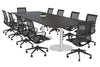 Sapphire Disc Base Boardroom Rectangle Table - Rounded Corners [3200L x 1100W with Rounded Corners] - Thumbnail 14 
