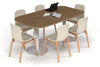 Sapphire Disc Base Boardroom Table - Large Rounded Corners [1800L x 1000W with Large Rounded Corners] - Thumbnail 4 
