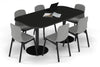 Sapphire Disc Base Boardroom Table - Large Rounded Corners [1800L x 1000W with Large Rounded Corners] - Thumbnail 8 