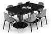 Sapphire Disc Base Boardroom Table - Large Rounded Corners [1800L x 1200W with Large Rounded Corners] - Thumbnail 8 
