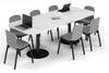 Sapphire Disc Base Boardroom Table - Large Rounded Corners [2400L x 1000W with Large Rounded Corners] - Thumbnail 5 