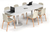 Sapphire Disc Base Boardroom Table - Large Rounded Corners [2400L x 1000W with Large Rounded Corners] - Thumbnail 1 