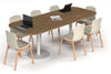 Sapphire Disc Base Boardroom Table - Large Rounded Corners [2400L x 1000W with Large Rounded Corners] - Thumbnail 4 