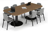 Sapphire Disc Base Boardroom Table - Large Rounded Corners [2400L x 1200W with Large Rounded Corners] - Thumbnail 6 
