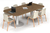 Sapphire Disc Base Boardroom Table - Large Rounded Corners [2400L x 1200W with Large Rounded Corners] - Thumbnail 4 