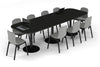 Sapphire Disc Base Boardroom Table - Large Rounded Corners [3000L x 1000W with Large Rounded Corners] - Thumbnail 8 