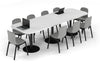 Sapphire Disc Base Boardroom Table - Large Rounded Corners [3000L x 1000W with Large Rounded Corners] - Thumbnail 5 