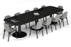 Sapphire Disc Base Boardroom Table - Large Rounded Corners [3600L x 1200W with Large Rounded Corners] - Thumbnail 8 