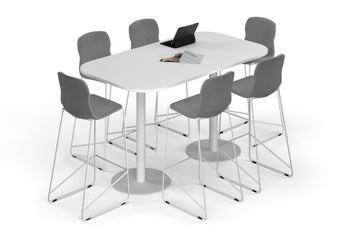  - Sapphire Disc Base Counter Table - Large Rounded Corners [1800L x 1000W with Large Rounded Corners] - 1