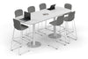 Sapphire Disc Base Counter Table - Large Rounded Corners [2400L x 1000W with Large Rounded Corners] - Thumbnail 1 