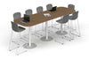 Sapphire Disc Base Counter Table - Large Rounded Corners [3000L x 1000W with Large Rounded Corners] - Thumbnail 2 