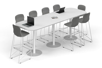  - Sapphire Disc Base Counter Table - Large Rounded Corners [3000L x 1000W with Large Rounded Corners] - 1