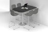 Sapphire Disc Base Half Counter Table - Large Rounded Corners [1500L x 1000W with Large Rounded Corners] - Thumbnail 3 