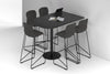 Sapphire Disc Base Half Counter Table - Large Rounded Corners [1500L x 1000W with Large Rounded Corners] - Thumbnail 6 