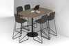 Sapphire Disc Base Half Counter Table - Large Rounded Corners [1500L x 1000W with Large Rounded Corners] - Thumbnail 5 