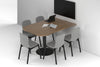 Sapphire Disc Base Half Meeting Table - Large Rounded Corners [1500L x 1000W with Large Rounded Corners] - Thumbnail 6 