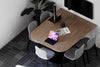 Sapphire Disc Base Half Meeting Table - Large Rounded Corners [1500L x 1200W with Large Rounded Corners] - Thumbnail 2 