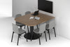 Sapphire Disc Base Half Meeting Table - Large Rounded Corners [1500L x 1200W with Large Rounded Corners] - Thumbnail 6 