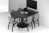Sapphire Disc Base Half Meeting Table - Large Rounded Corners [1500L x 1200W with Large Rounded Corners] - Thumbnail 8 