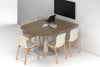 Sapphire Disc Base Half Meeting Table - Large Rounded Corners [1500L x 1200W with Large Rounded Corners] - Thumbnail 4 