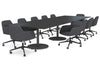 Sapphire Disc Base Boardroom Rectangle Table [3600L x 1200W] - Thumbnail 5 