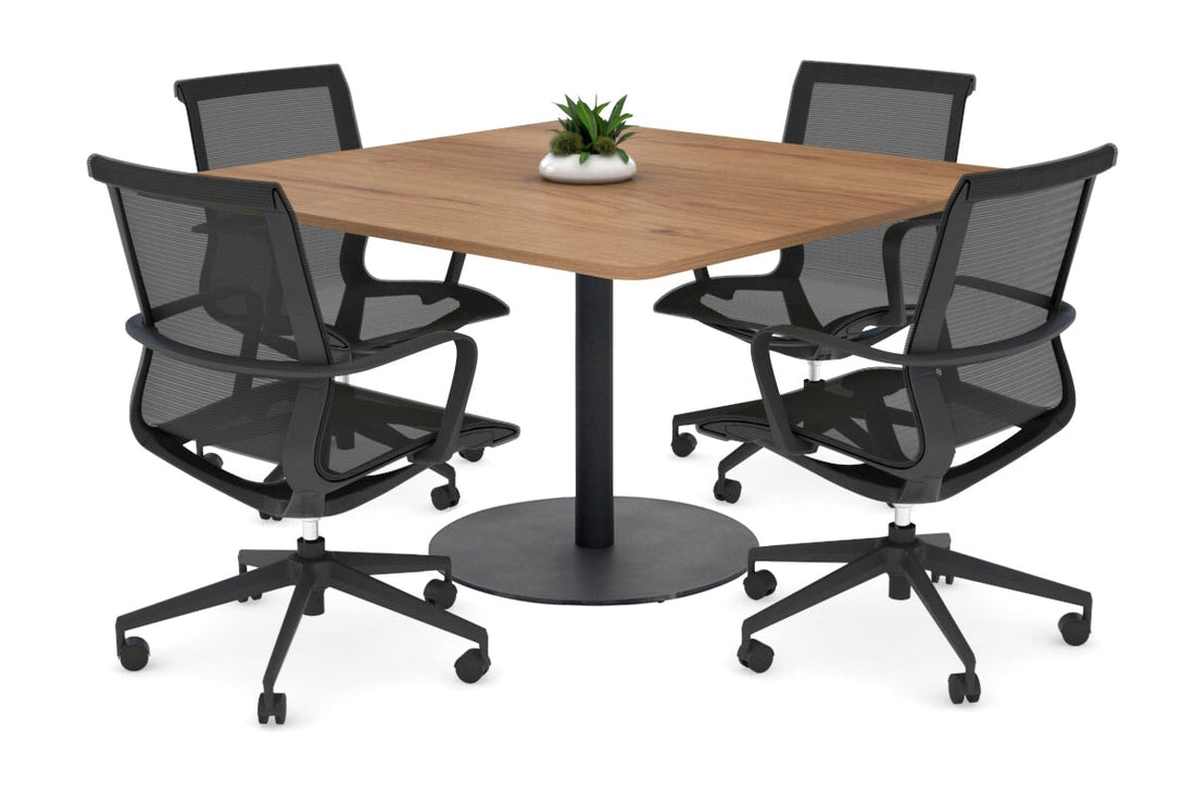 Sapphire Rectangle Boardroom Table - Disc Base with Rounded Corners [1 ...