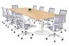 Sapphire Disc Base Boardroom Rectangle Table - Rounded Corners [3200L x 1100W with Rounded Corners] - Thumbnail 17 