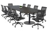 Sapphire Disc Base Boardroom Rectangle Table - Rounded Corners [3200L x 1100W with Rounded Corners] - Thumbnail 6 