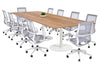 Sapphire Disc Base Boardroom Rectangle Table - Rounded Corners [3200L x 1100W with Rounded Corners] - Thumbnail 9 